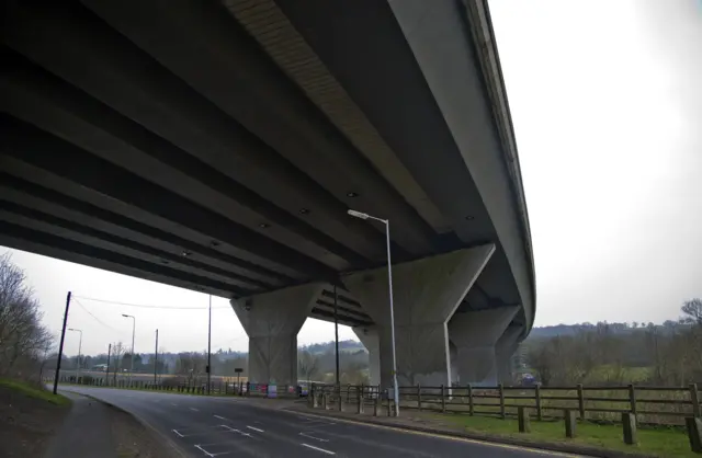 Bridge being repaired