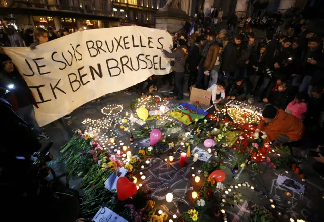 Candlelit vigil in Brussels