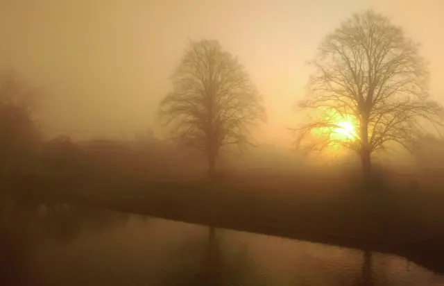 Misty sunrise at St Neots