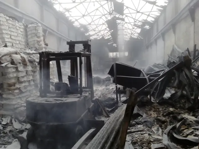 Widnes warehouse fire