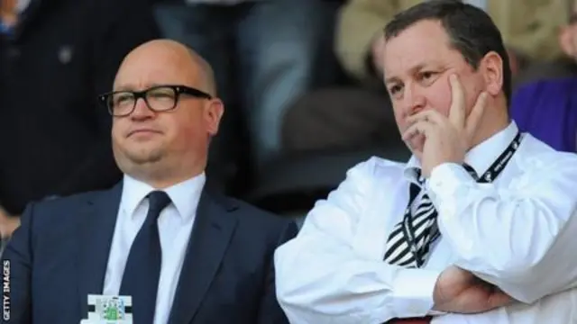 Lee Charnley pictured with Mike Ashley