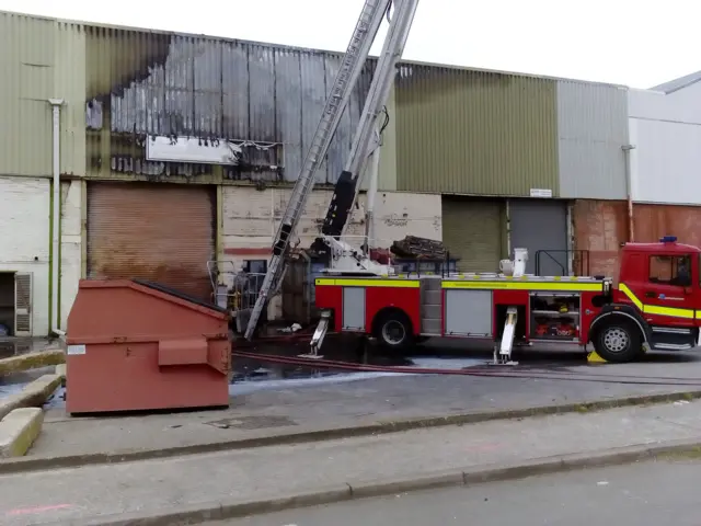 Widnes warehouse fire