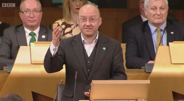 Scottish Green Party co-convener Patrick Harvie