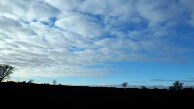 Sky over Bramfield this morning