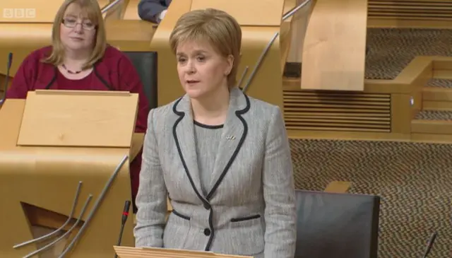 First Minister Nicola Sturgeon