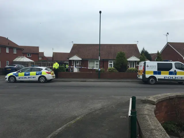 Police outside on Maple Crescent