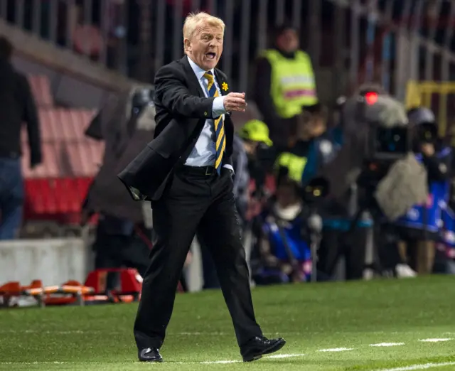 Gordon Strachan will surely have been pleased with the half-time score.