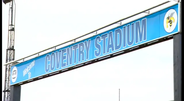 Coventry Stadium sign