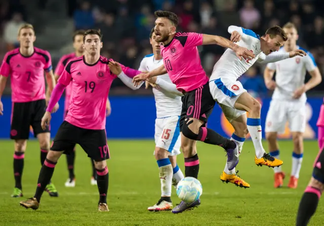 Robert Snodgrass had an impressive night for Scotland in midfield.