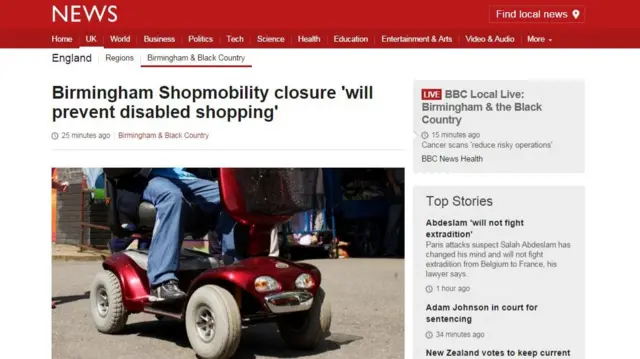 Birmingham Shopmobility closure 'will prevent disabled shopping'