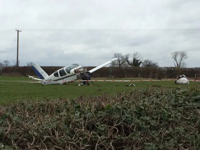 Plane crash at Lambley