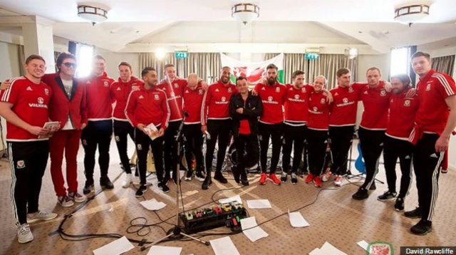 Wales team records their Euro 2016 song