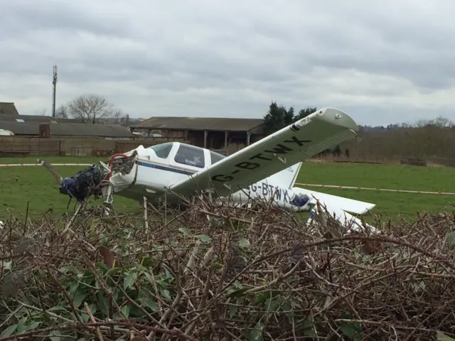 Plane crash at Lambley