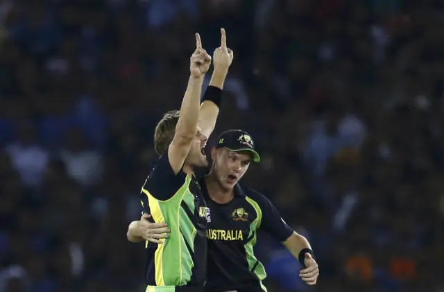 Shane Watson celebrates