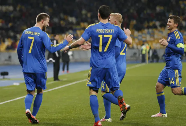 Ukraine celebrate