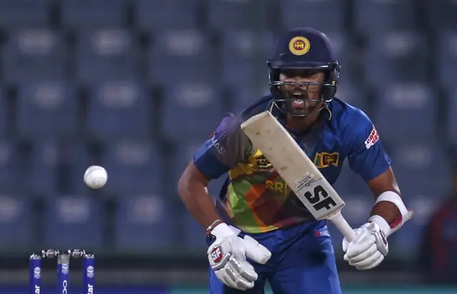 Dinesh Chandimal plays a shot