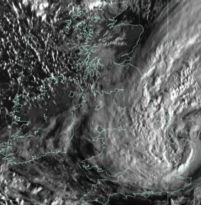 Satellite image of Storm Katie