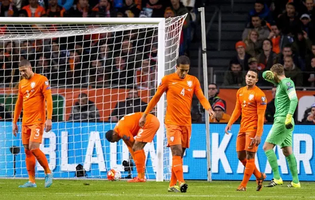 Holland players react