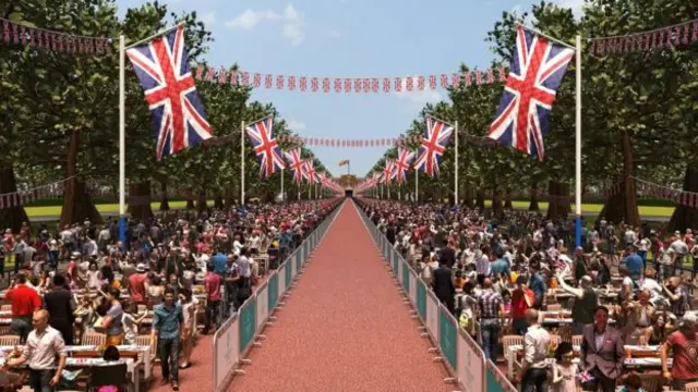 Street party on The Mall, London