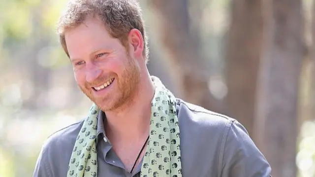 Prince Harry in a scarf