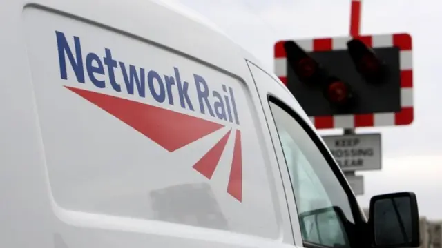 Network Rail van at crossing