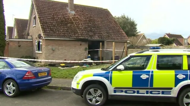 Fire-gutted house, Somersham