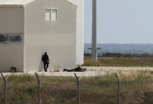 Sniper at Larnaca airport