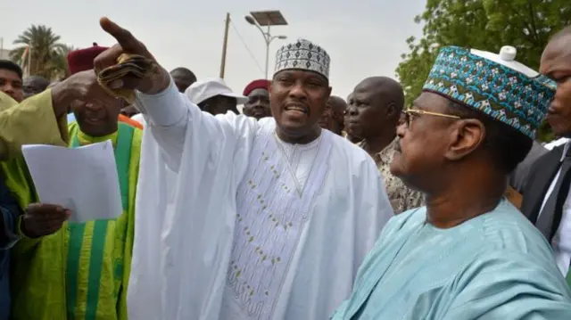 Hama Amadou in a crowd