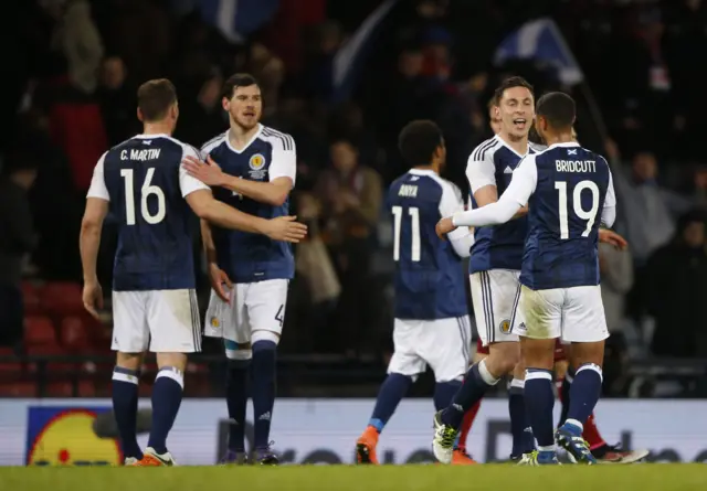 Scotland players celebrate