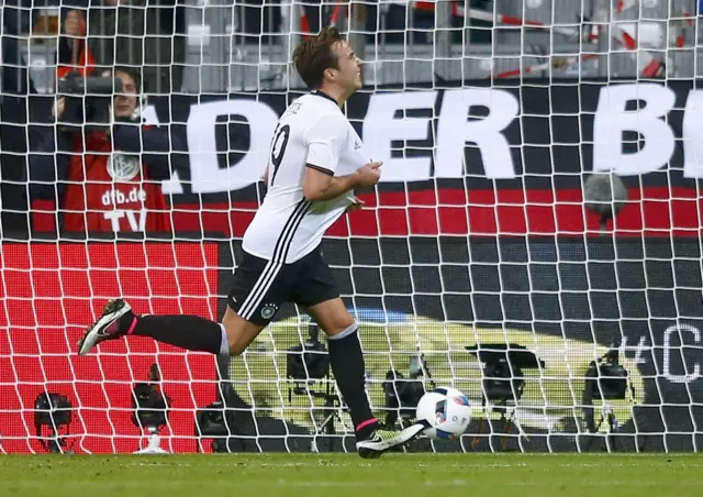 Mario Goetze celebrates