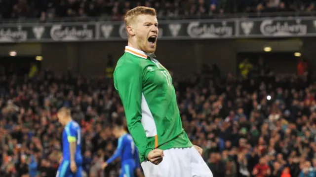 James McClean celebrates