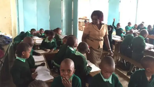 kenyan schoolchildren in class