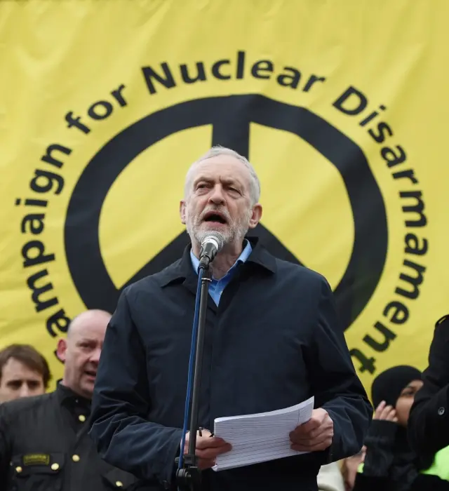 Jeremy Corby making a speech