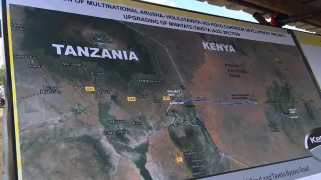 Map of the road route