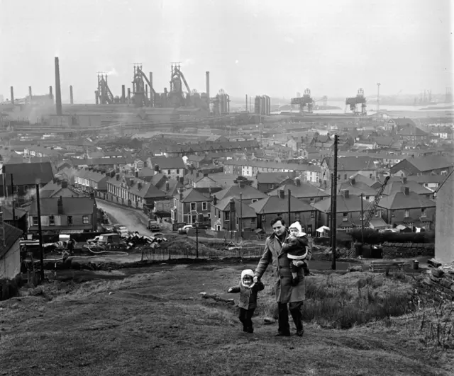 Port Talbot steelworks in mid 1960s