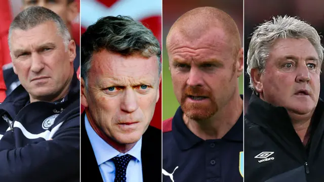 Pearson, Moyes, Dyche and Bruce