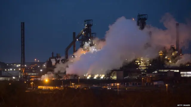 Tata steelworks in Port Talbot