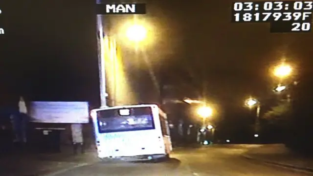 CCTV footage of bus