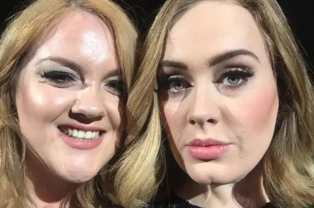 Adele with Emily Bamforth (left)