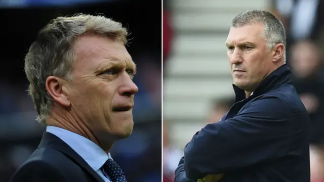 David Moyes and Nigel Pearson