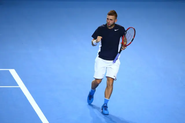 Dan Evans at the Davis Cup