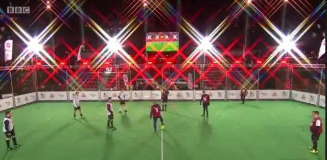 5-a-side pitch at night