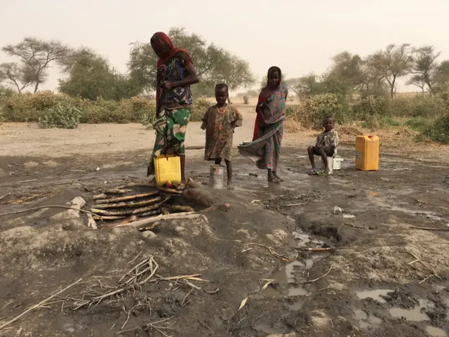 Drawing water from Lake Chad