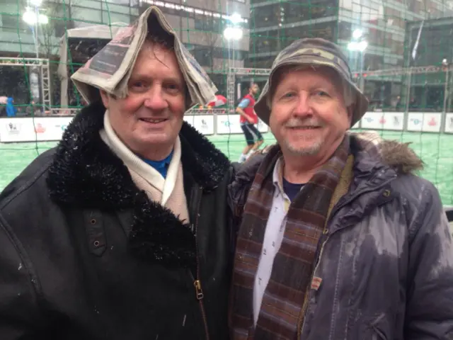 Dedicated supporters: Kevin Hornby & Tom Monks