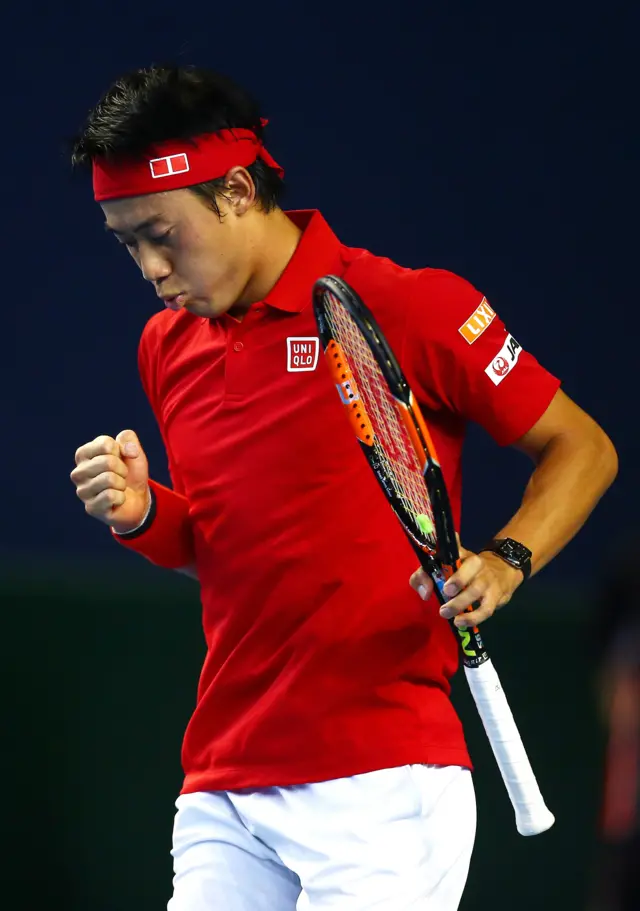 Nishikori at Davis Cup