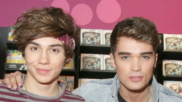 George Shelley (left) and Josh Cuthbert (left) of Union J