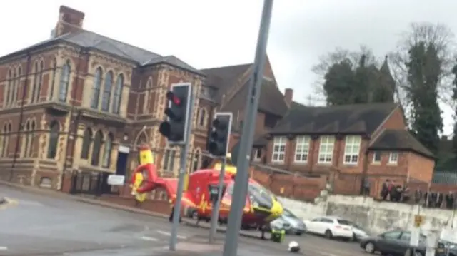 Air ambulance in Sutton Coldfield