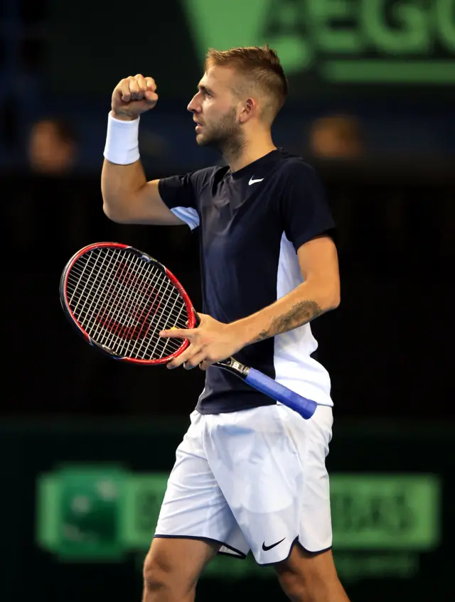 Dan Evans in the Davis Cup