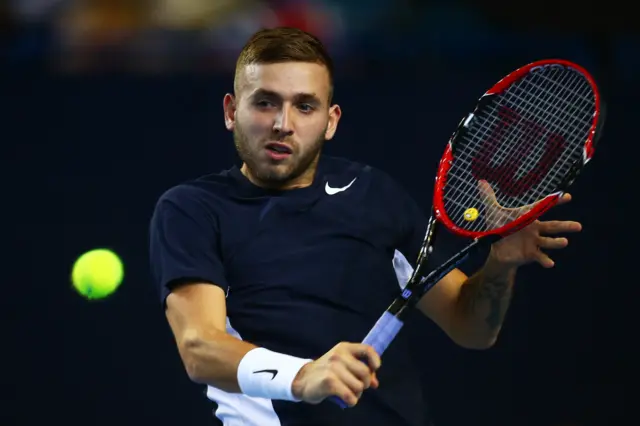 Dan Evans at the Davis Cup