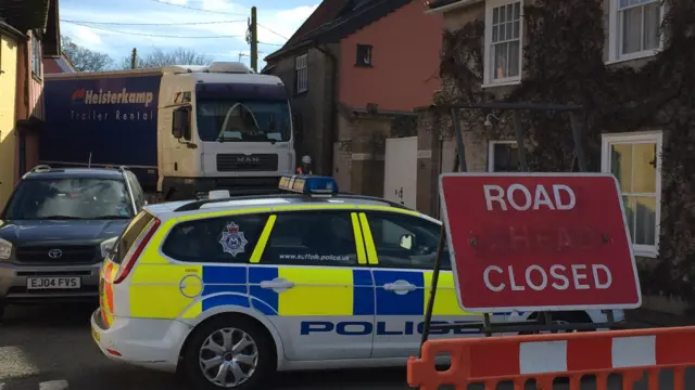 Woolpit lorry accident